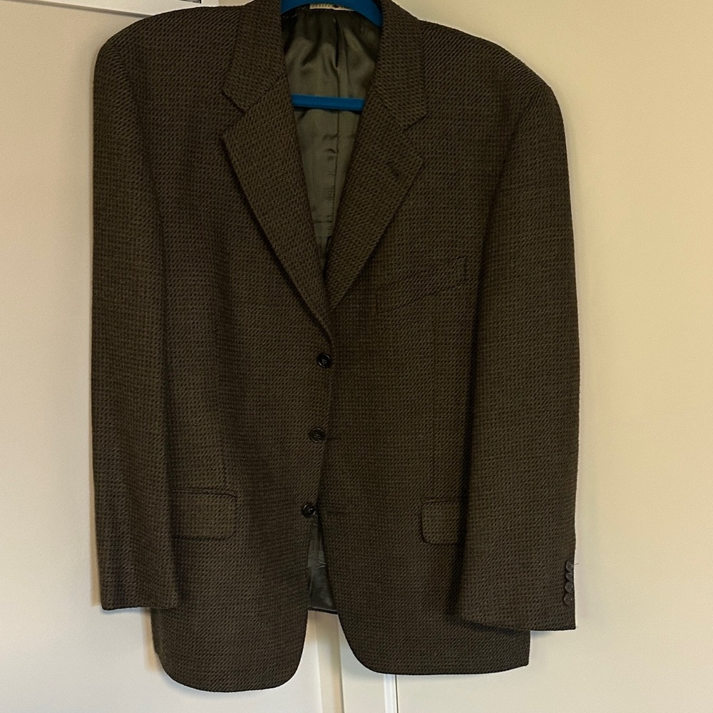 Joseph Abboud Dark Brown Textured Blazer
